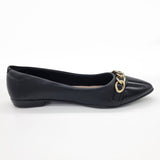 Beira Rio 4136-1106 Pointy Toe Flat in Black