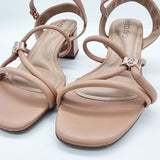 Beira Rio 8536-102 Block Heel Strappy Sandal in Nude