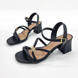 Beira Rio 8536-102 Block Heel Strappy Sandal in Black