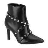 Vizzano 3049-247 Pointy Toe Stiletto Heel Ankle Boot in Black