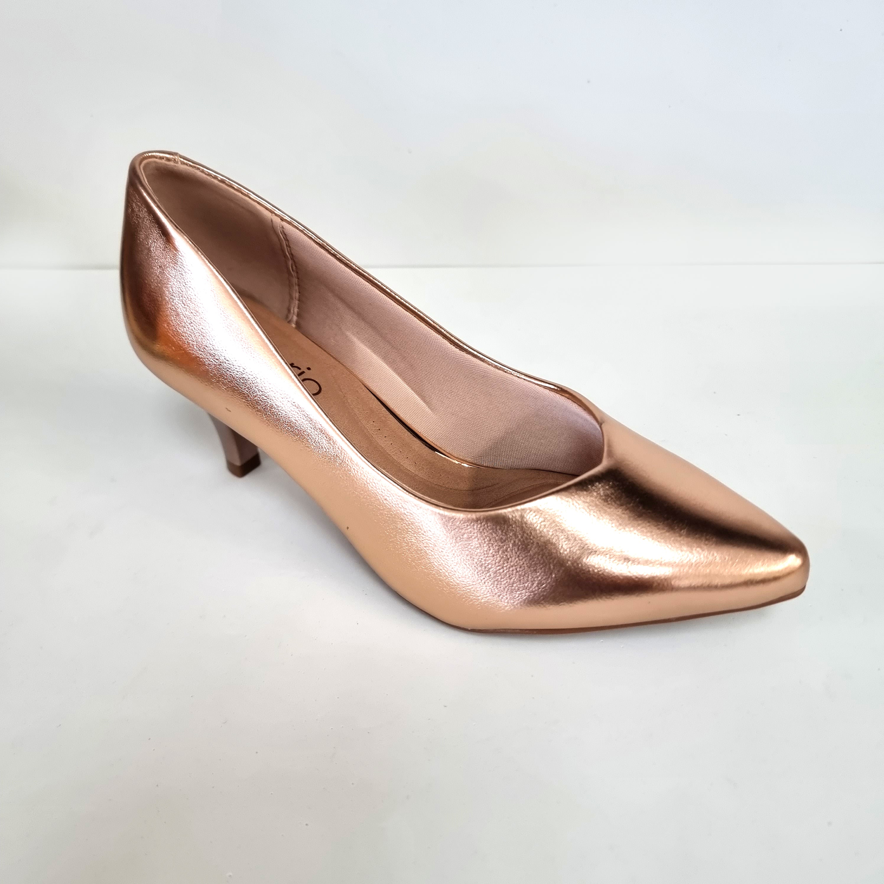 Beirra Rio 4076-1101 Pointy Toe Pump in Rose Gold Napa