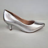 Beirra Rio 4076-1101 Pointy Toe Pump in Silver Napa