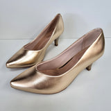 Beirra Rio 4076-1101 Pointy Toe Pump in Gold Napa