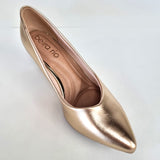 Beirra Rio 4076-1101 Pointy Toe Pump in Gold Napa