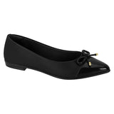 Beira Rio 4136-1102 Pointy Toe Flat in Black