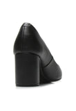 Beira Rio 4241-200 Pointy Toe Block Heel Pump in Black Napa