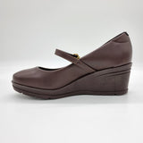 Beira Rio 4299-101 Mary-Jane Wedge in Coffee Napa