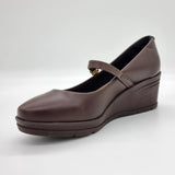 Beira Rio 4299-101 Mary-Jane Wedge in Coffee Napa