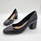 Beira Rio 4304-100 Block Heel Pump in Black Napa