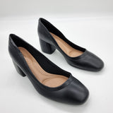Beira Rio 4304-100 Block Heel Pump in Black Napa