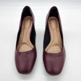 Beira Rio 4304-100 Block Heel Pump in Wine Napa