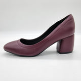 Beira Rio 4304-100 Block Heel Pump in Wine Napa