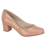 Beira Rio 4777-409 Low Heel Pump in Nude Patent