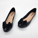 Moleca 5027-1445 Round Toe Ballerina Flat in Black