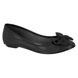 Moleca 5027-1445 Round Toe Ballerina Flat in Black