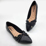 Moleca 5301-363 Pointy Toe Ballerina Flat in Black