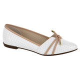 Moleca 5301-363 Pointy Toe Ballerina Flat in White