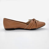 Moleca 5301-363 Pointy Toe Ballerina Flat in Camel