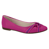 Moleca 5301-375 Pointy Toe Flat in Magenta Napa