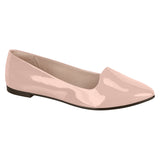 Moleca 5635-816 Pointy Toe Loafer Flat in Pastel Pink Patent
