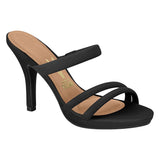 Vizzano 6210-1031 High Heel Strappy Mule Sandal in Black