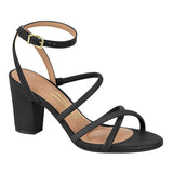 Vizzano 6262-1001 Block Heel Strapy Sandal in Black Napa