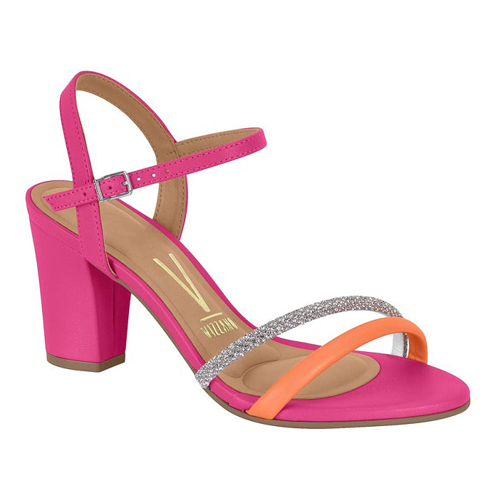 Vizzano 6262-1009 Block Heel Sandal in Pink / Orange