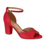 Vizzano 6262-406 Block Heel Sandal in Red Napa