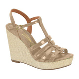 Vizzano 6283-2100 Wedge Sandal in Beige Patent