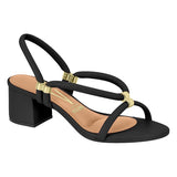 Vizzano 6291-1151 Block Heel Strappy Sandal in Black