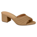 Vizzano 6291-1153 Block Heel Slip-on Sandal in Camel