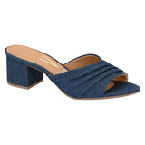 Vizzano 6291-1153 Block Heel Slip-on Sandal in Dark Jeans