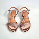 Vizzano 6291-900 Low Heel Sandal in Rose Gold Glitter