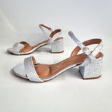 Vizzano 6291-900 Low Heel Sandal in Silver Glitter