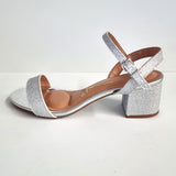 Vizzano 6291-900 Low Heel Sandal in Silver Glitter