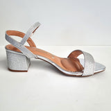 Vizzano 6291-900 Low Heel Sandal in Silver Glitter
