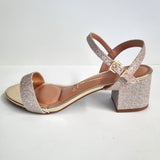 Vizzano 6291-900 Low Heel Sandal in Golden Glitter