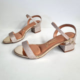 Vizzano 6291-900 Low Heel Sandal in Golden Glitter