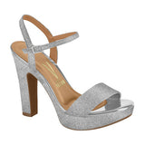 Vizzano 6292-200 High Heel Platform Sandal in Silver Shimmer