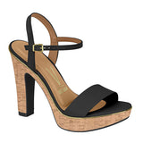 Vizzano 6292-300 High Heel Platform Sandal in Black Napa