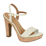 Vizzano 6292-300 High Heel Platform Sandal in Off White Napa