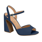 Vizzano 6403-203 Block Heel Sandal in Navy Napa