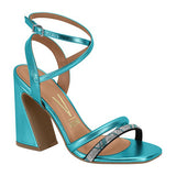 Vizzano 6403-417 Block Heel Sandal in Turquoise Metal