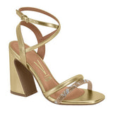 Vizzano 6403-417 Block Heel Sandal in Golden Metal