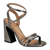 Vizzano 6403-417 Block Heel Sandal in Graphite Metal