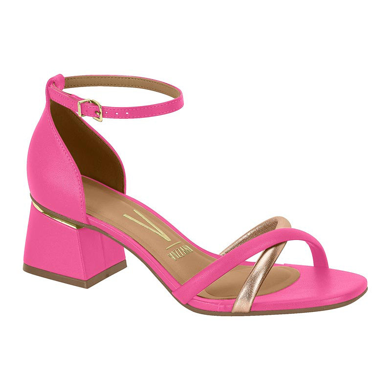 Vizzano 6428-131 Low Heel Sandal in Pink / Rose Gold