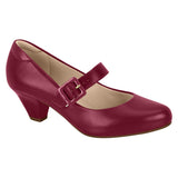 Modare 7005-668 Low Heel Mary-Jane Pump in Wine Napa