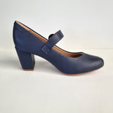 Modare 7377-106 Block Heel Mary-Jane Pump in Navy