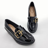 Modare 7383-103 Wedged Loafer in Black Patent