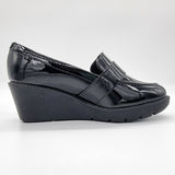 Modare 7383-103 Wedged Loafer in Black Patent
